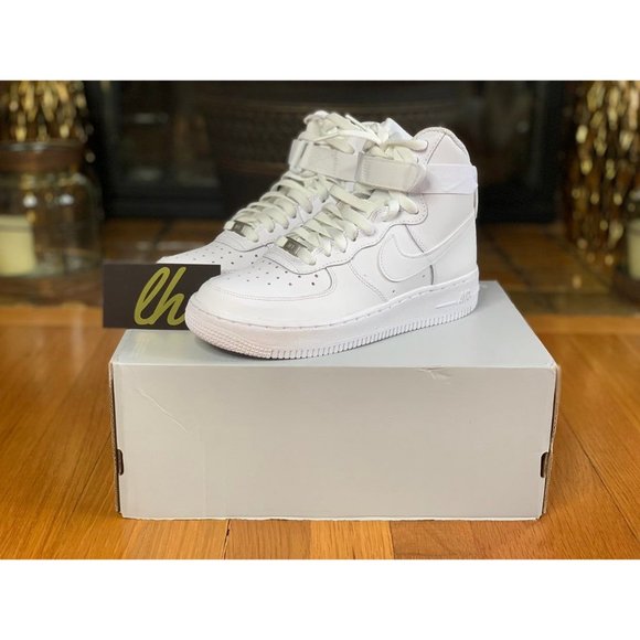Size 5.5y Nike Air Force 1 High "Triple White" - Picture 2 of 5